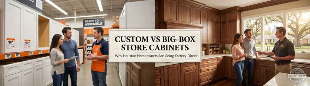Custom vs Big-Box Store Cabinets: Why Houston Homeowners Are Going Factory-Direct